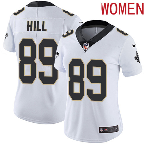 2019 Women New Orleans Saints #89 Hill white Nike Vapor Untouchable Limited NFL Jersey->women nfl jersey->Women Jersey